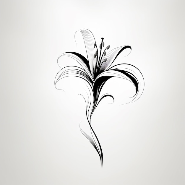 Foto squisite illustrazioni floreali lily amaryllis e magnolia disegni
