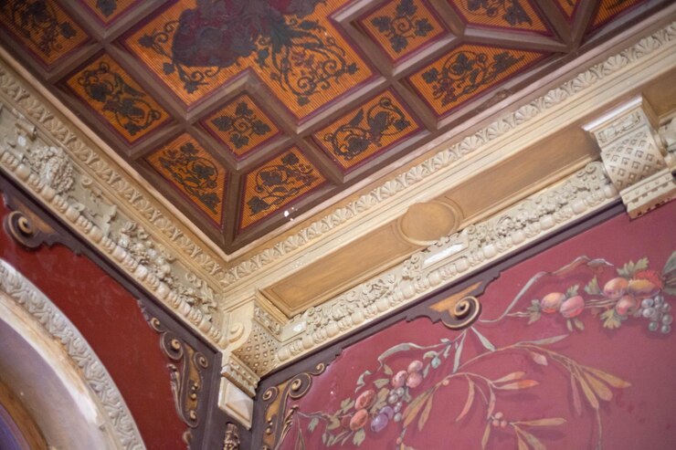 Photo exquisite interior design of the apartment in victorian style classic decor