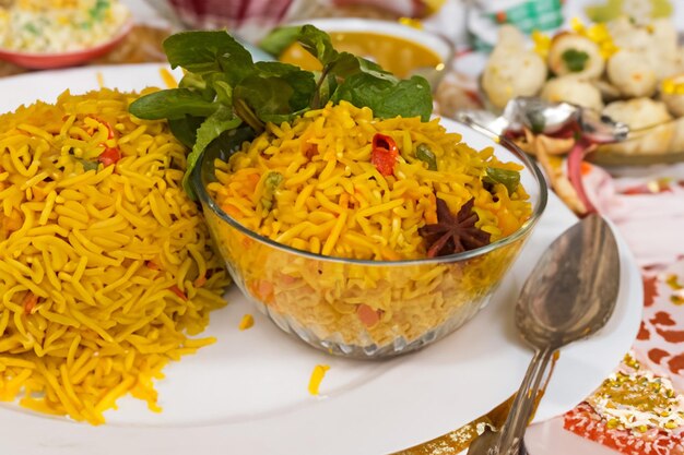 Exquisite middle eastern rice dish a flavorful blend of spices and aromas