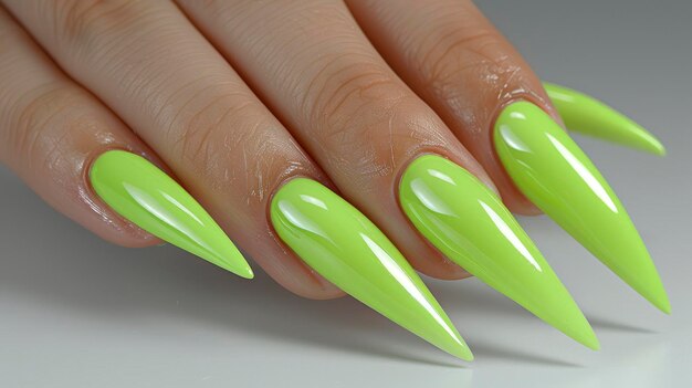 Photo exquisite nail art female hand model showcasing luxury beauty salon treatment and elegant nail design