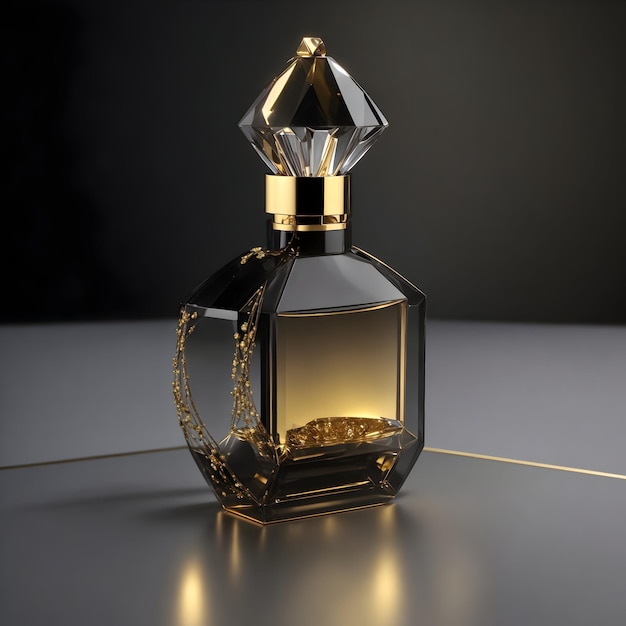 Exquisite Perfume bottle in Night Window Light