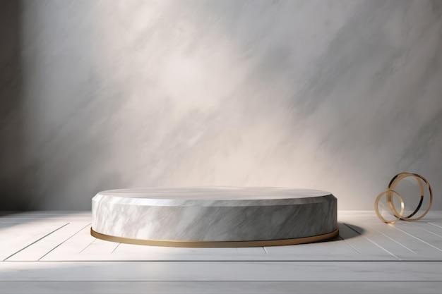 Exquisite Product Display Enhancing your Brand with a Silver Podium and Marble Bottom Mockup