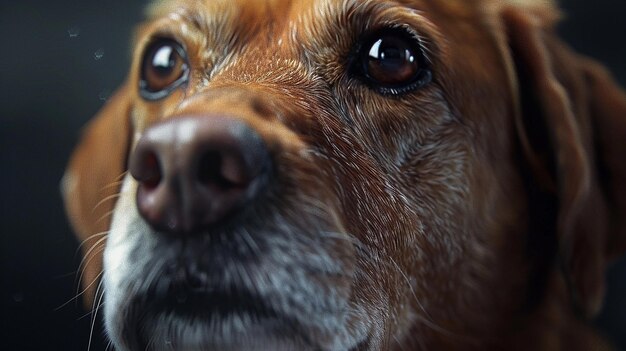 Photo exquisite realism detailed dog portrait