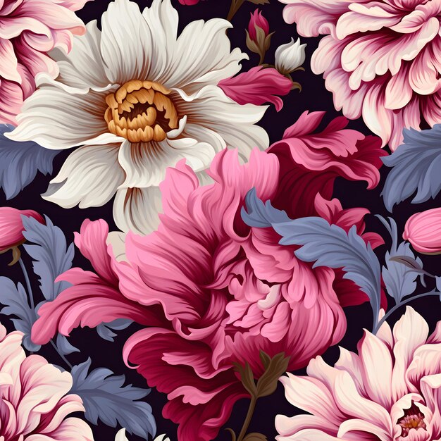 Exquisite seamless floral texture