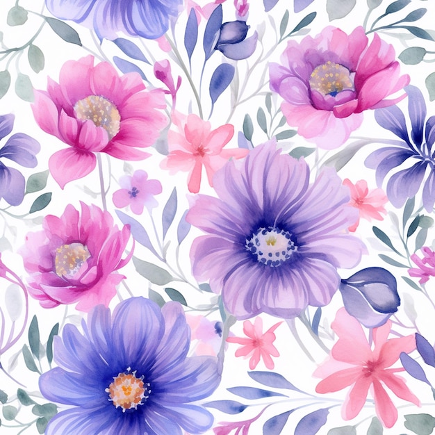 Exquisite seamless flower illustration