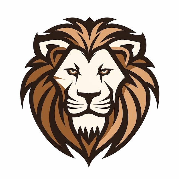 絶妙なシンプルな黒いライオンのロゴ分離