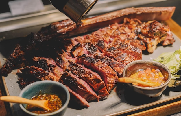 Foto squisita carne a cottura lenta di altissima qualità.