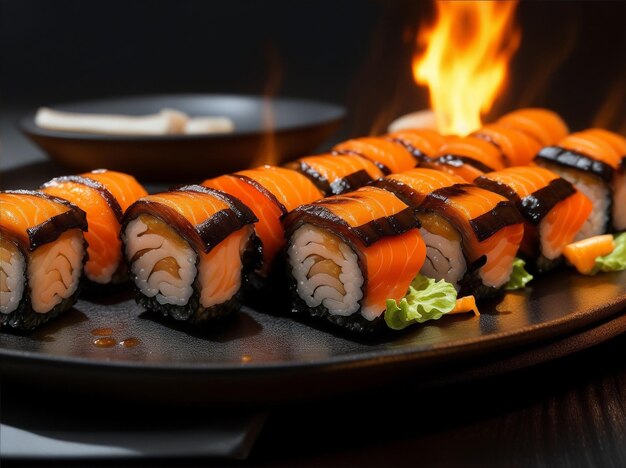 Exquisite Smoky Aburi Sushi Delight