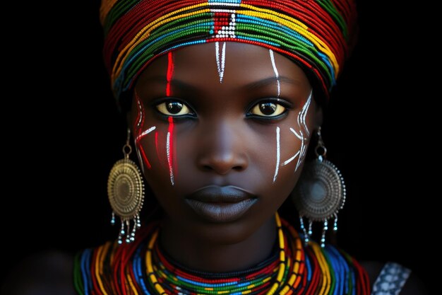 Photo exquisite south sudanese female portrait