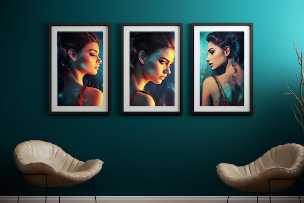 Premium AI Image  Exquisite Sparkle Dazzling Diamond Art Frames in 30x40  Size