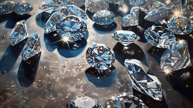 사진 탁월한 합성 다이아몬드는 화려하게 반이고, 고급 그래픽을위한 고급 보석은 보석 광고에 이상적입니다.