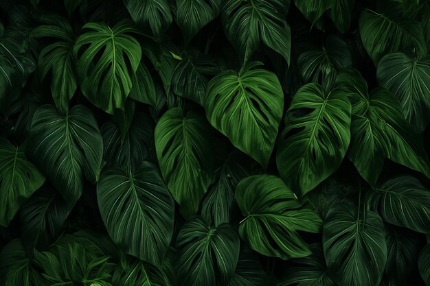 Photo exquisite tropical leaf texture a captivating dark green foliage nature background ar 32