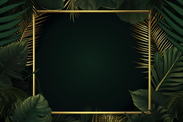 Photo exquisite tropical paradigm a goldenframed vector on a 32 aspect ratio