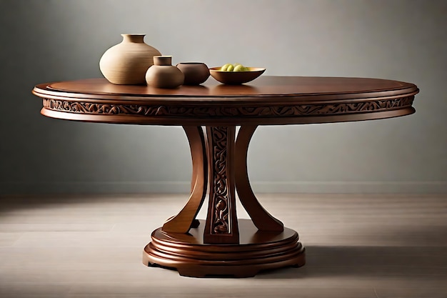 Exquisite Wooden Table Photography Craftsmanship in Focus