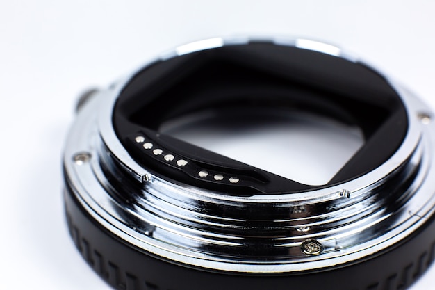 Extension tube for the photo camera. Close up.