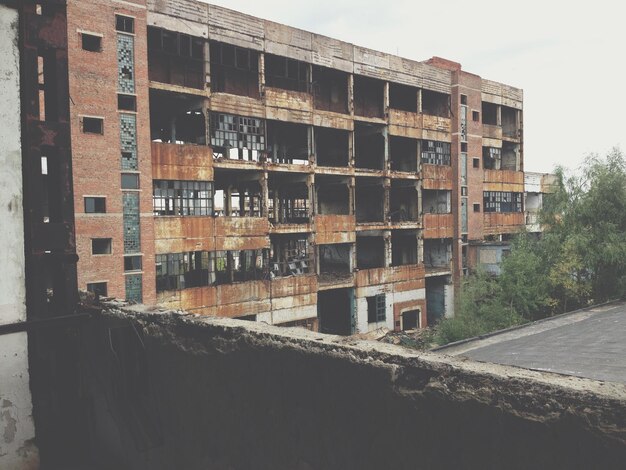 Exterior of abandoned building