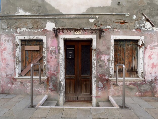 Photo exterior of abandoned house in venice