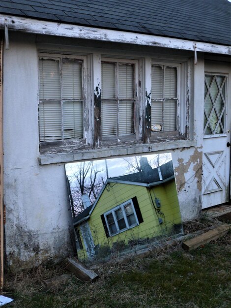 Exterior of abandoned house