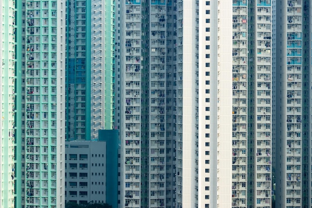 Exterior of apartment building