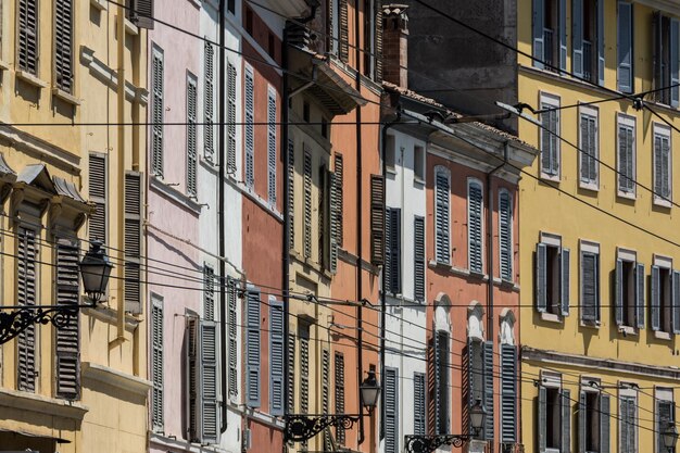 Exterior of buildings in city