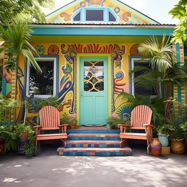 exterior decoration inspired by jamaica style