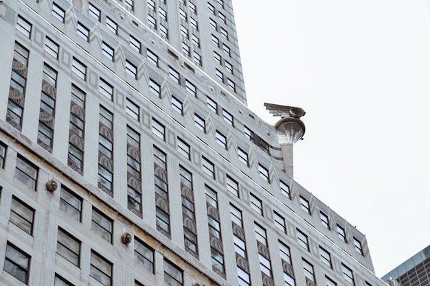 Dettagli esterni del chrysler building di new york.