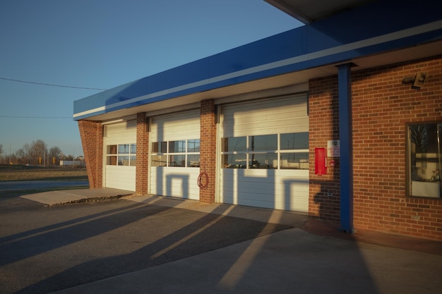 Exterior of gas station