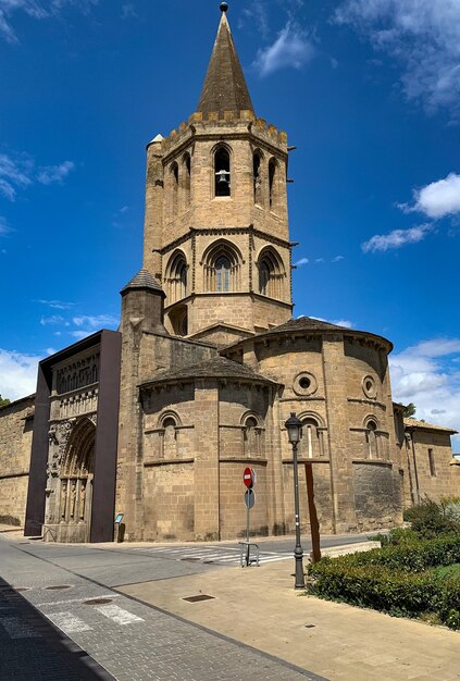 Exterior of historic building against sky