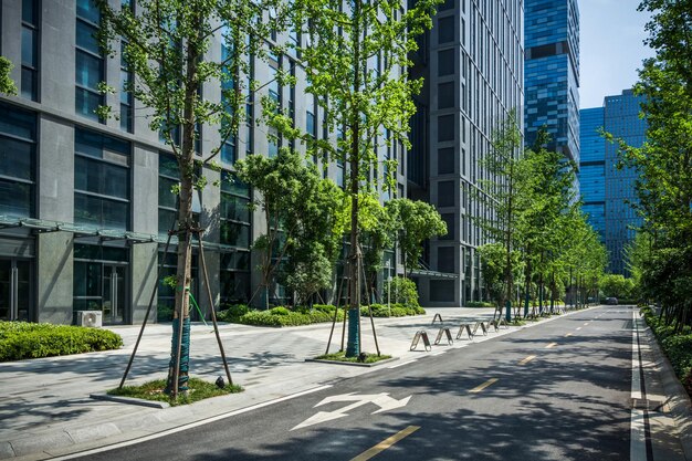 Photo exterior of a modern office building