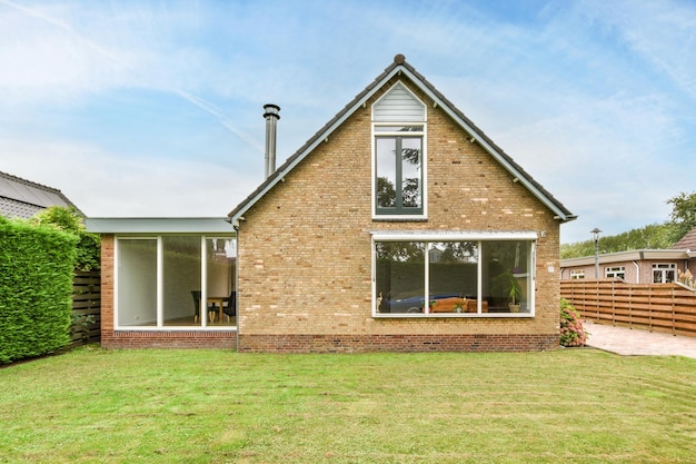 Exterior of one floored house