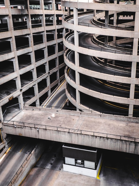 Photo exterior of parking lot building