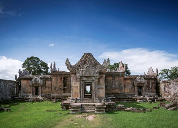 Exterior of temple against building