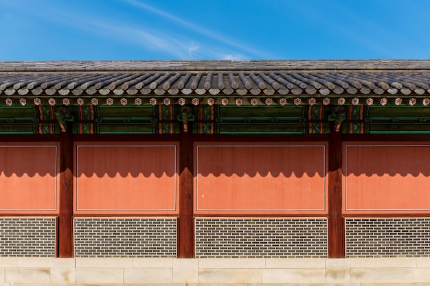 Exterior of traditional korean architecture
