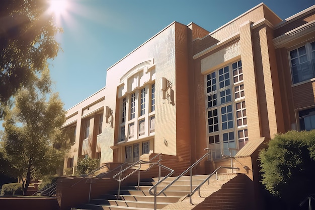 Photo exterior view of the school building