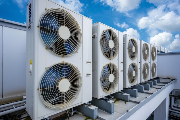 Photo external air conditioning and ventilation systems