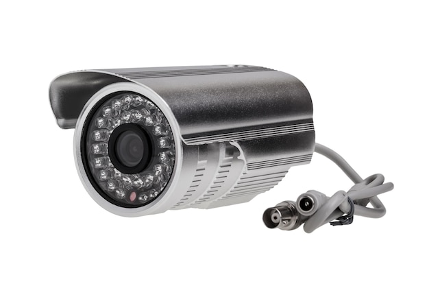 External security surveillance camera with night vision LED backlight