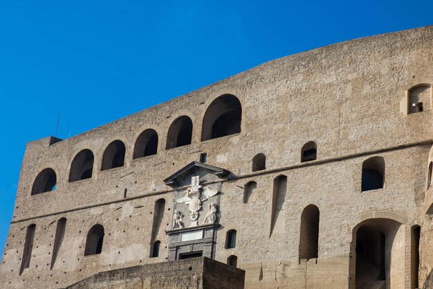 Photo external walls of the castel sant elmo in naples