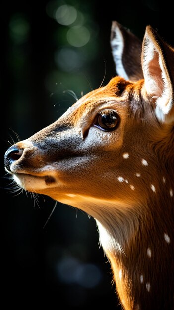 Photo a extream closeup deer facial portrait