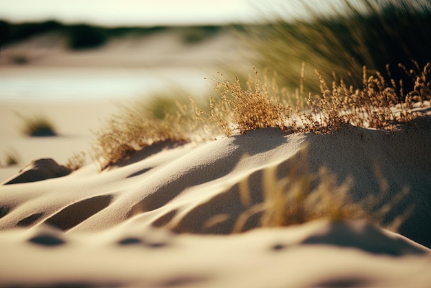 extreem inzoomen op strandduinen