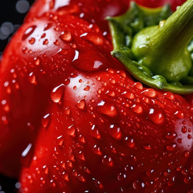 Extreme close-up foto van een paprika