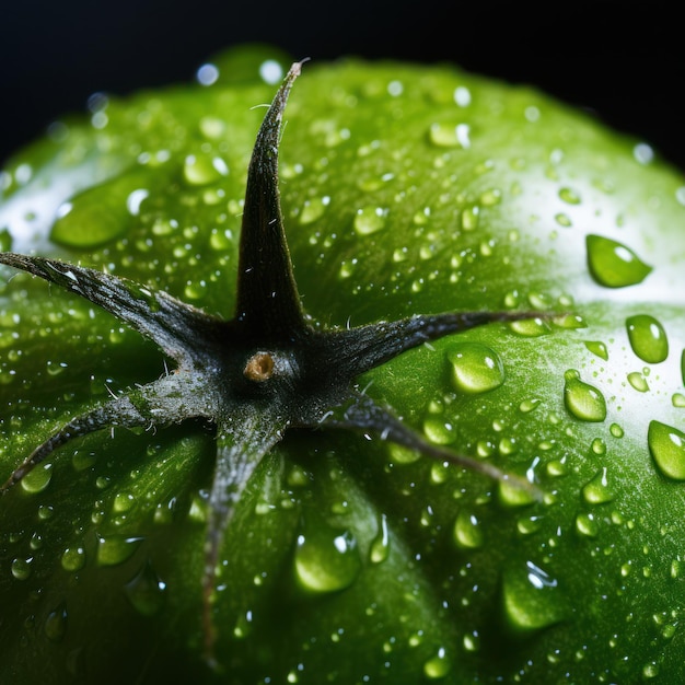 Extreme close-up foto van een verse tomaat