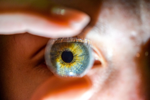 Photo extreme close-up of human eye