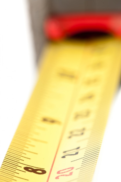 Photo extreme close up of measuring tape