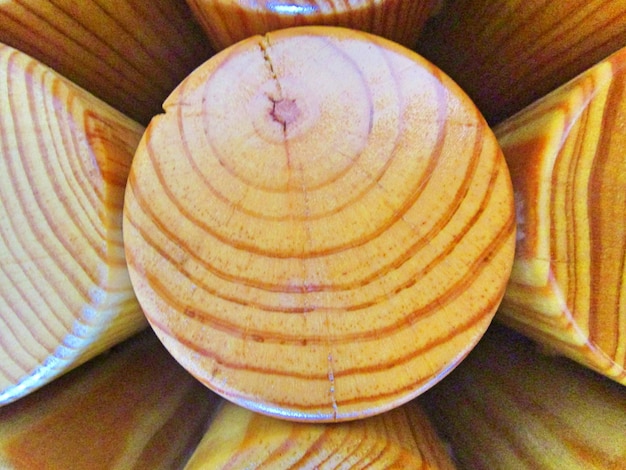 Foto extreme close-up di una moderna sedia di legno