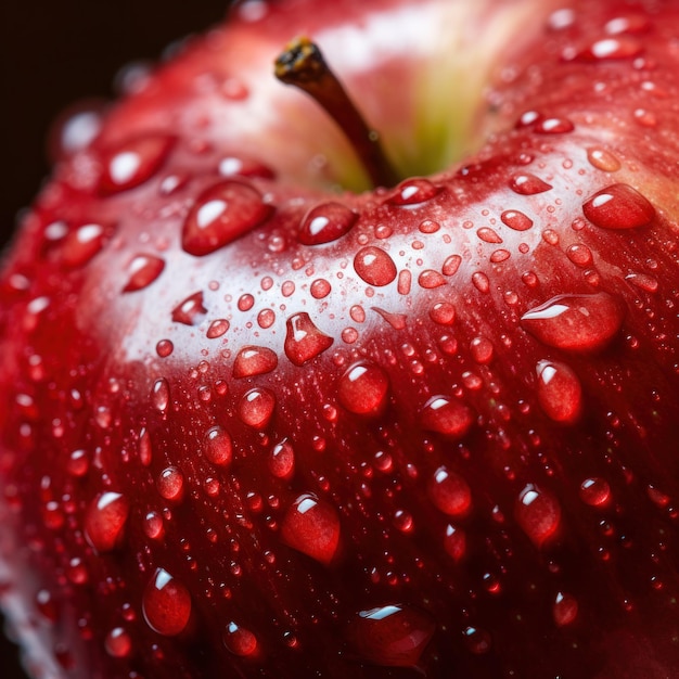 Extreme close up shot of a fresh apple photograph