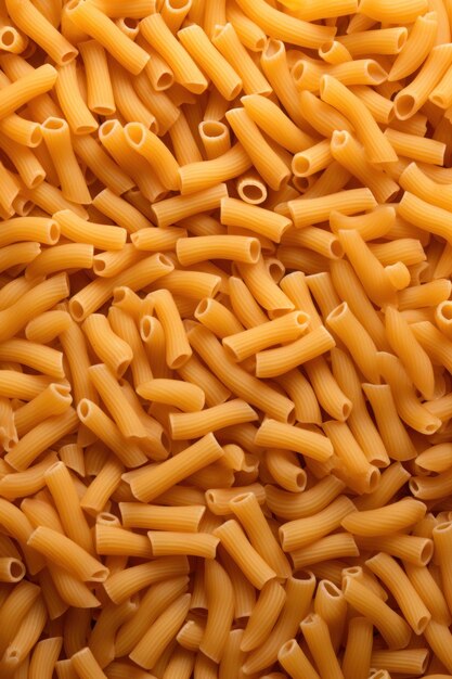 Extreme close-up van ongekookte pasta AI gegenereerd