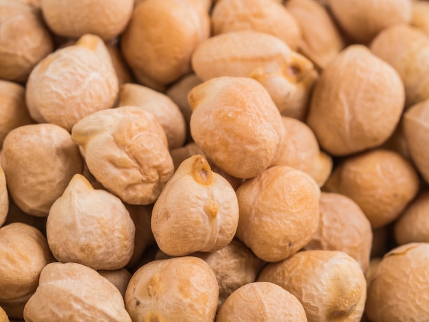 Extreme close up view of raw chickpea as background or pattern