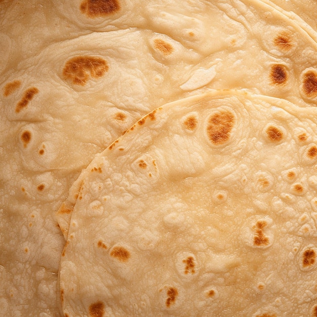 Extreme close-up warme tortilla rond