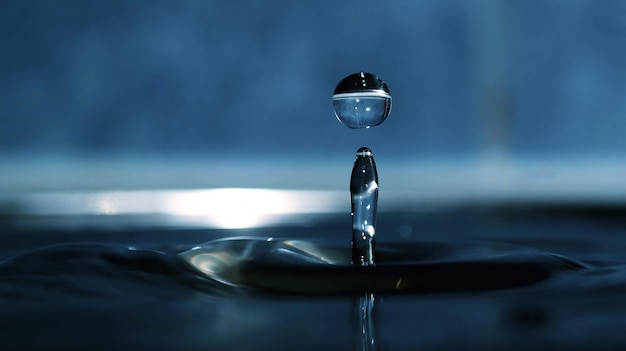 Photo extreme close-up of water drop