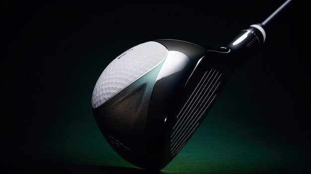 an extreme closeup of a golf club and driver is shown